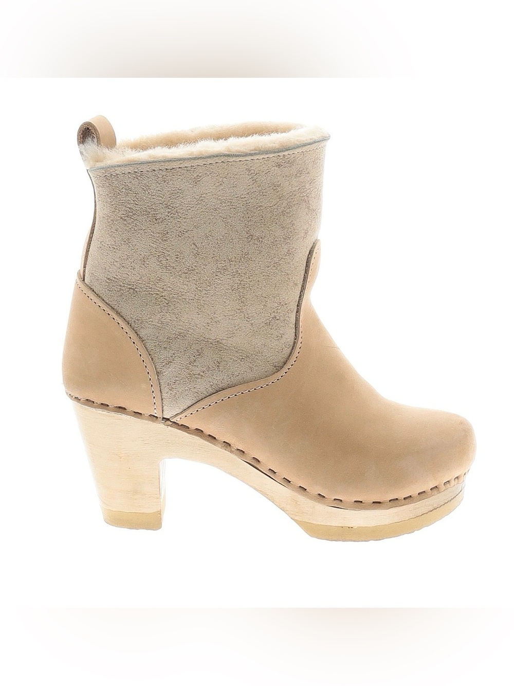 NO 6 Sherpa Clog Ankle Boots Size 35 GUC